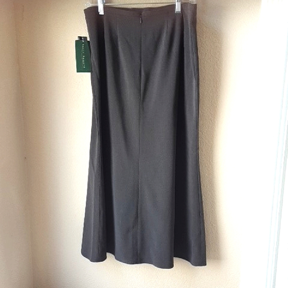 NWT Harve Benard Gray Maxi A-Line Skirt for Casual Wear Gray Size 10 Side Zipper